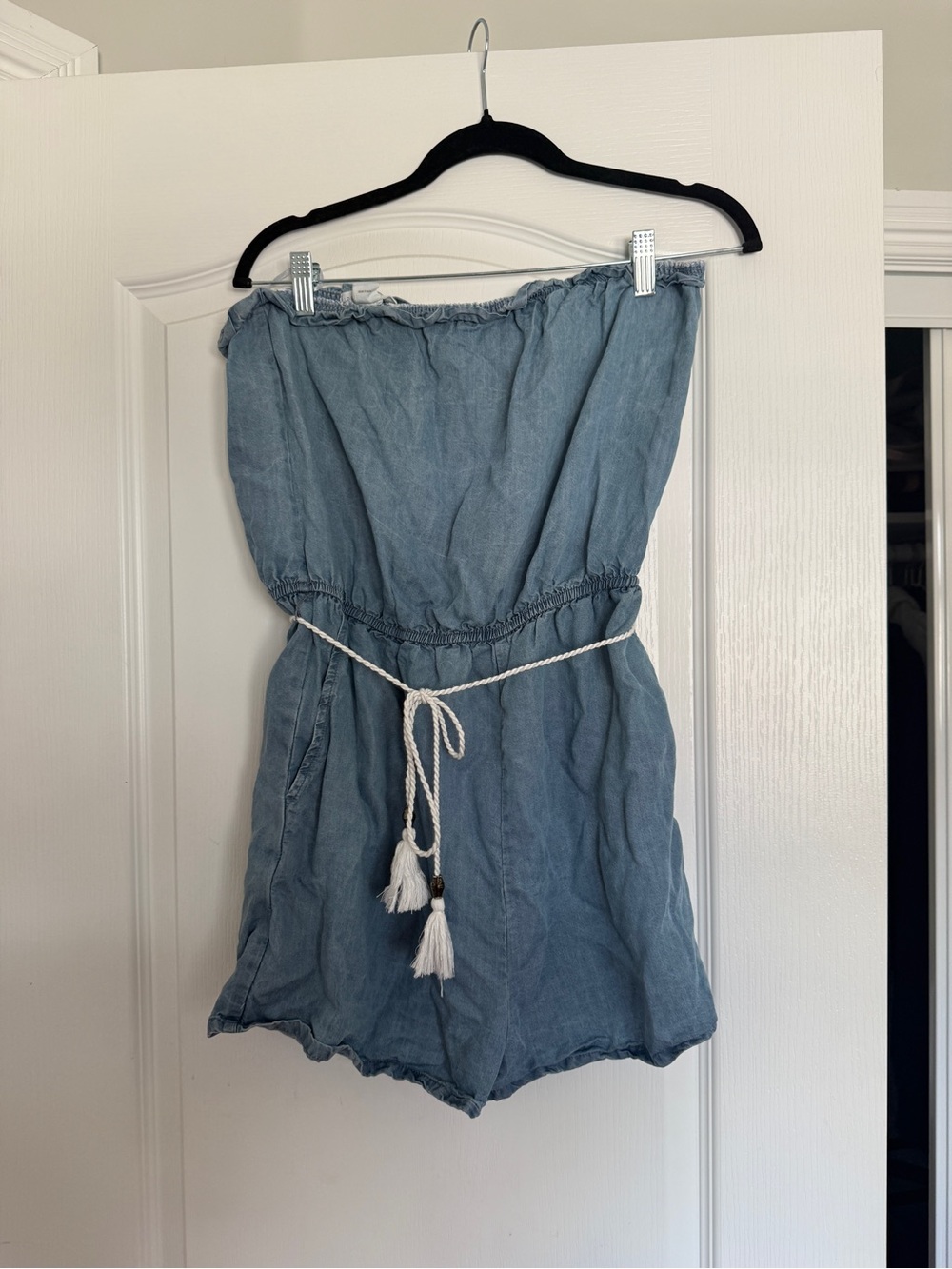Urban Heritage Light Blue Strapless Romper